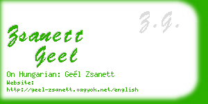 zsanett geel business card