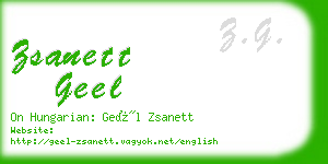 zsanett geel business card